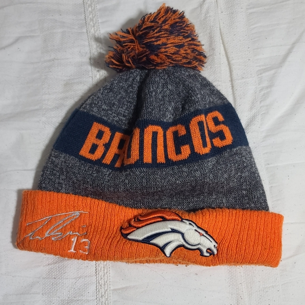 Denver Broncos #13 New Era One Size Adult Pom Pom Winter Hat